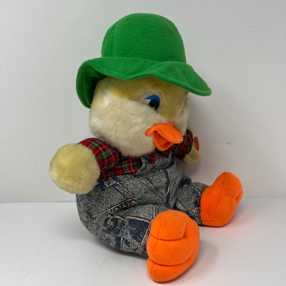 Musical Mac Duck Singing Plush Stuffed Animal Vintage 80's Toy Farm Country - Picture 9 of 14